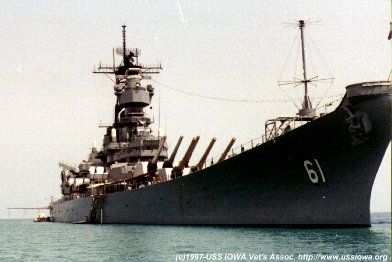 USS Iowa BB-61   A refurbished and modernized WWII battleship